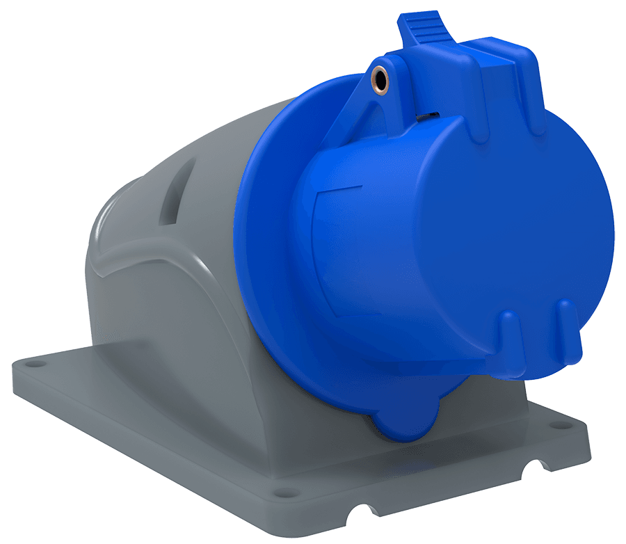 Розетка стационарная ССИ-113 16А-6ч/200-250В 2Р+РЕ IP44 MAGNUM ИЭК