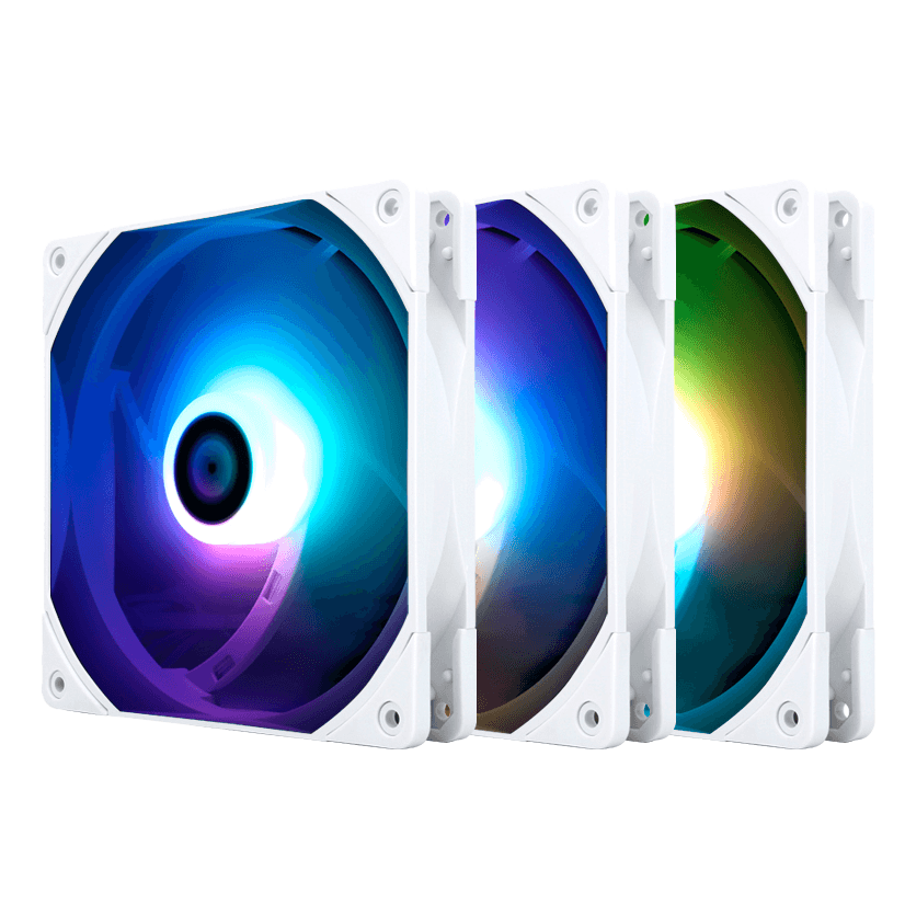 Кулер для корпуса/ Case Cooler Thermalright TL-C14W-Sx3 (140x140x26mm, 4-pin PWM, ARGB, 74.3CFM, 26.6dBA, 1500RPM, White)