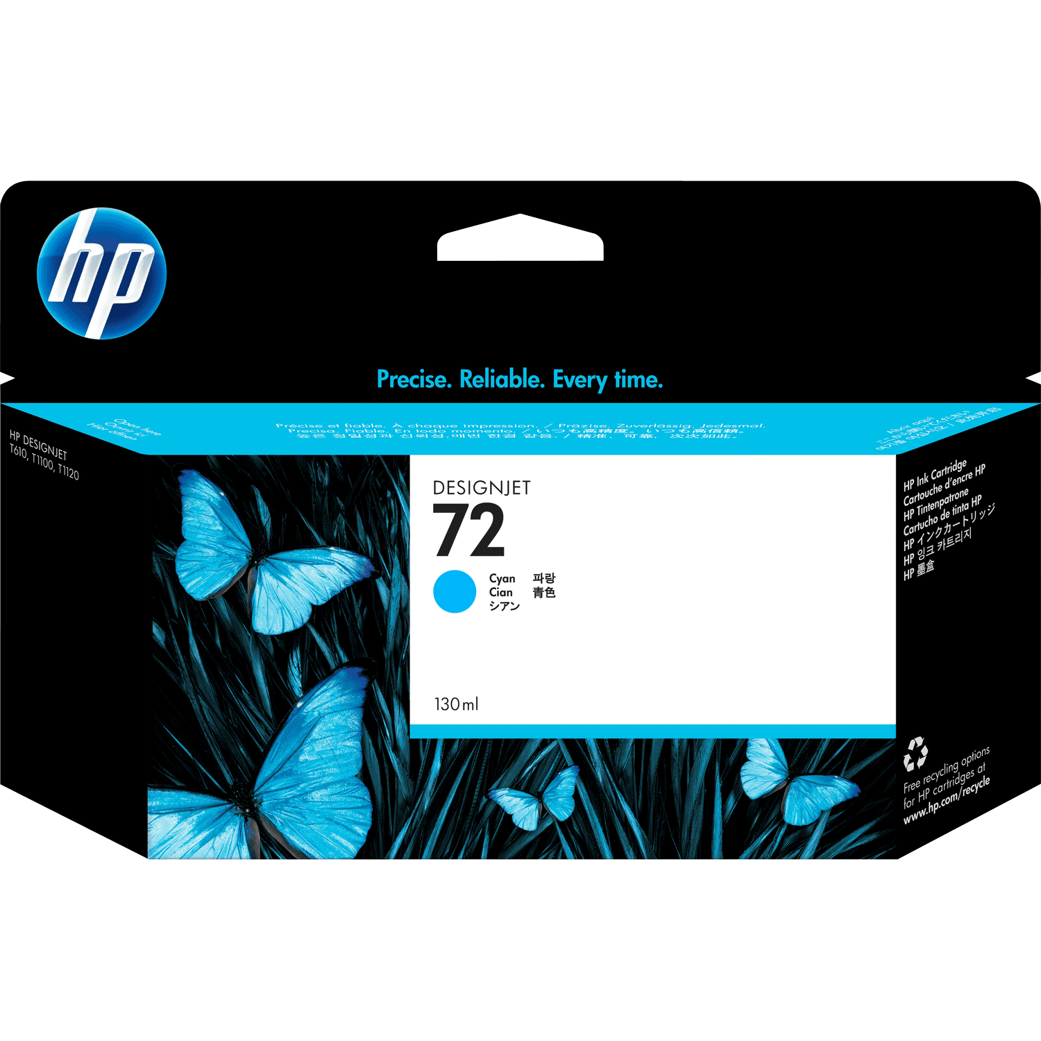 Картридж/ HP 72 130-ml Cyan Ink Cartridge