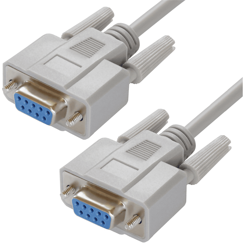 GCR PRO Кабель Premium 15.0m серый RS-232 DB9 F/DB9 F, 30AWG, экран