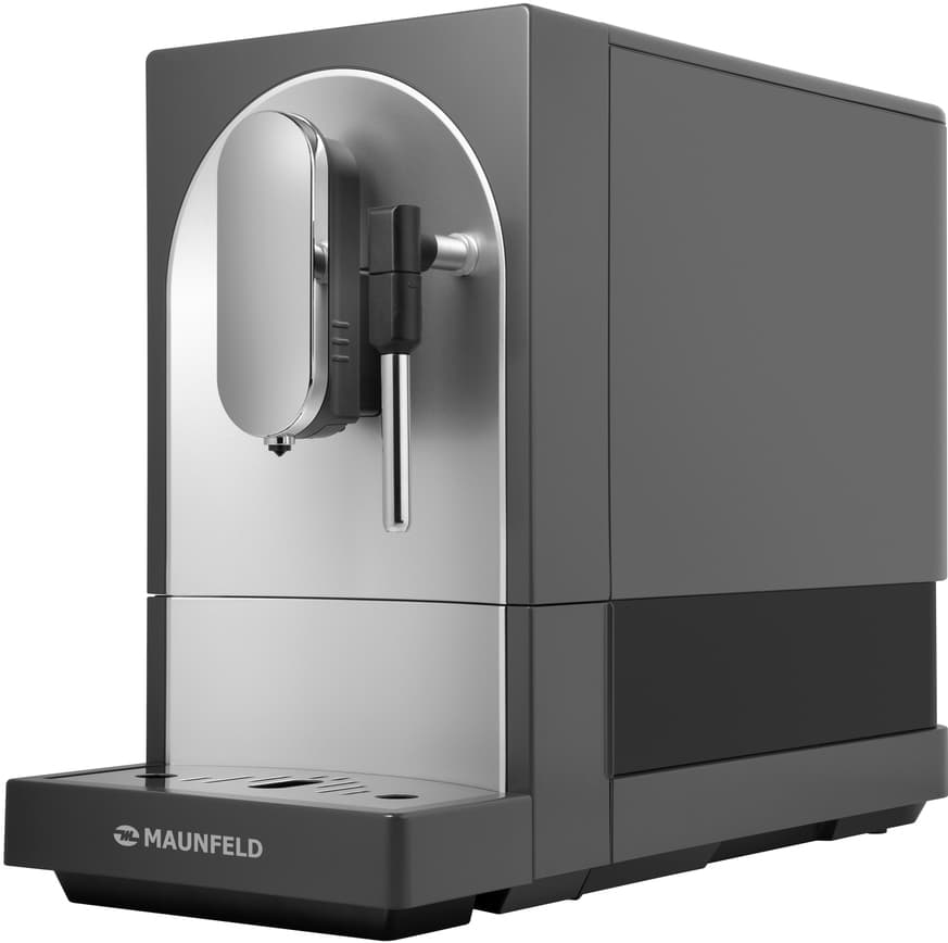 Автоматическая кофемашина MAUNFELD/ Автоматическая кофемашина, мощность 1470 Вт, давление 19 бар, капучинатор, цвет серый