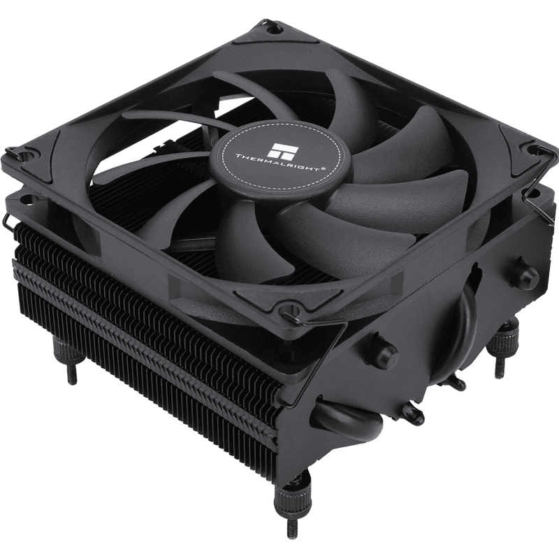 Кулер для процессора/ CPU Cooler Thermalright AXP-90 X53 Black (4-pin PWM, 38mm, Ni/Cu, 4x6mm, 1x92mm, 42.58CFM, 22.4dBA, 2700RPM, S: 1851/1700/1200/115X, AM5/AM4, black)