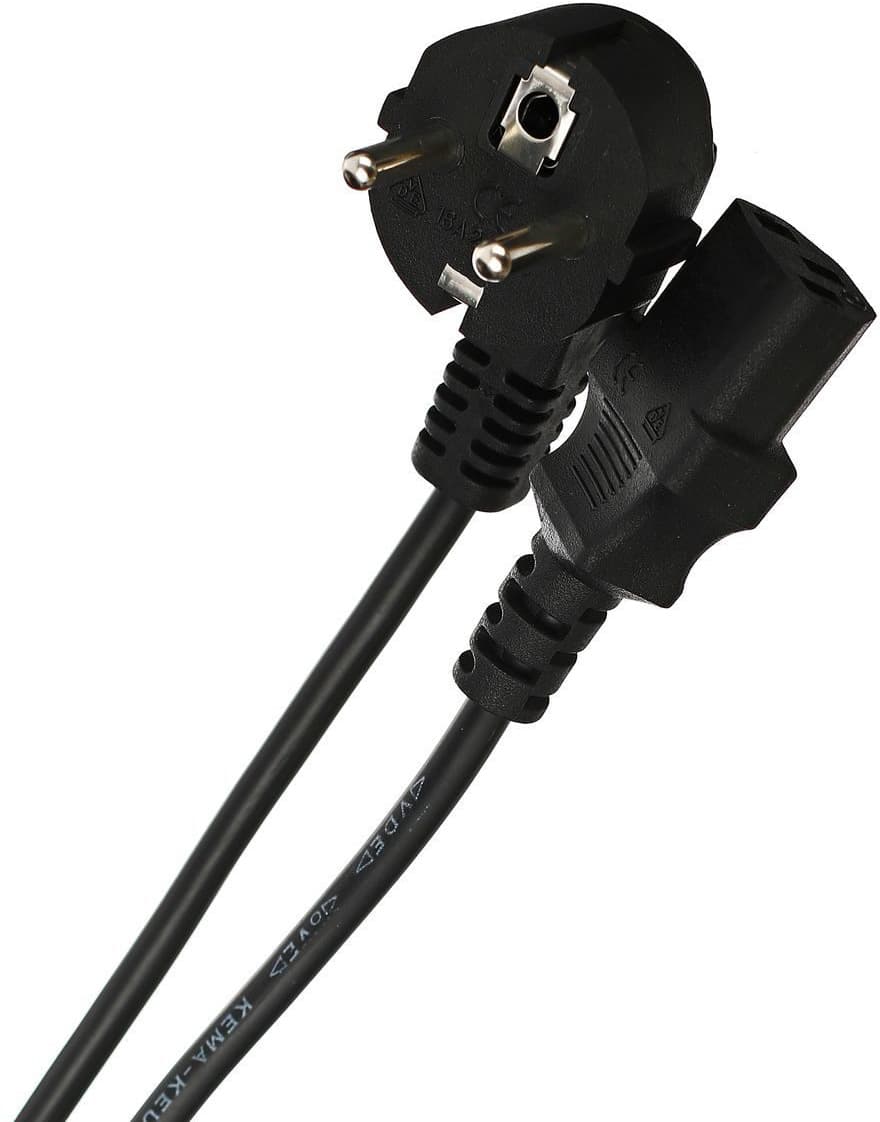 Кабель питания Schuko - C13, 1.8м, VCOM CE021-CU0.75 EURO-1.8