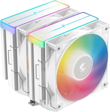Устройство охлаждения(кулер) Deepcool AG620 Wh V2 ARGB Soc-AM5/AM4/1200/1700/1851 белый 4-pin 15-29.4dB Al+Cu 260W 1330gr Ret (R-AG620-WHAMMN-GJD)