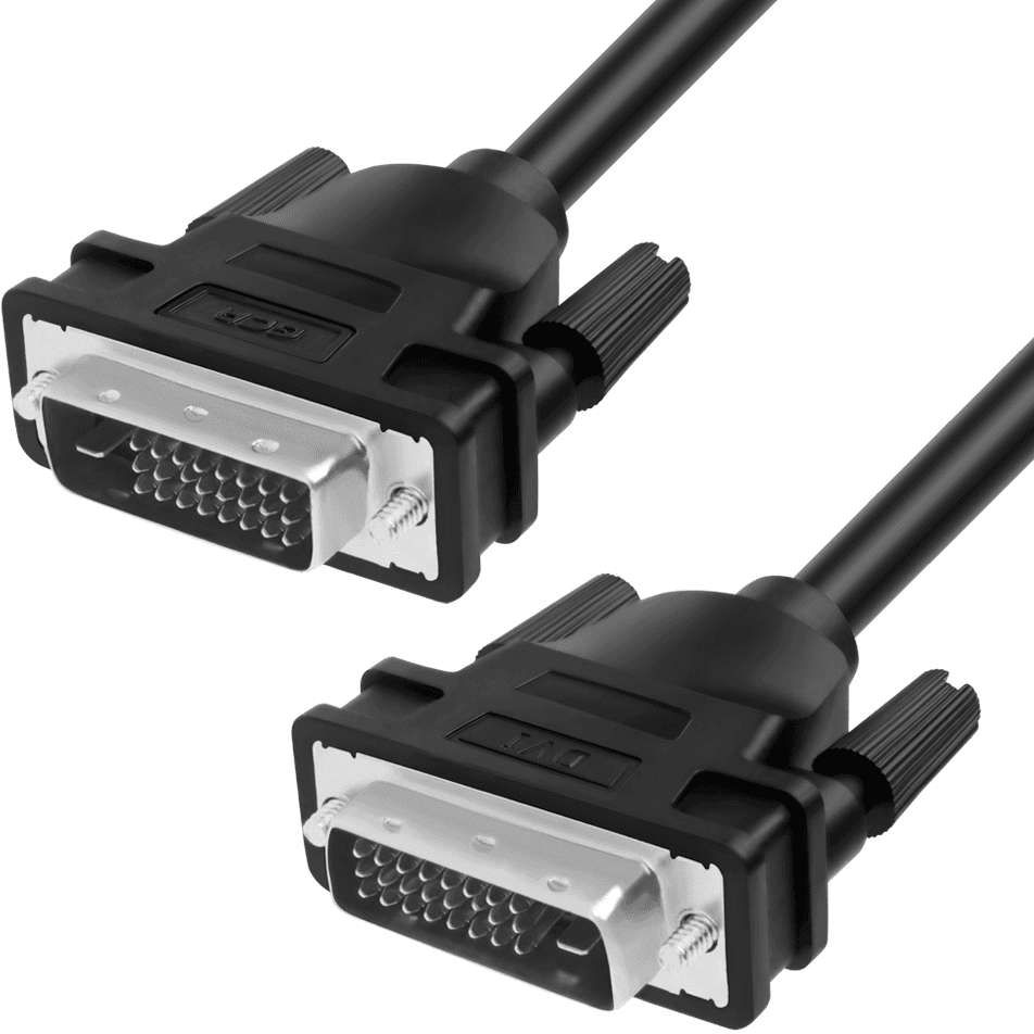 GCR PRO Кабель PROF 10.0m DVI-D, черный, GOLD, медь, ферритовые кольца, 28 AWG, DVI/DVI, 25M/25M, двойной экран