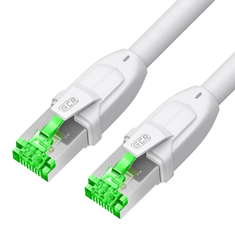 GCR PRO Патч-корд LSZH PROF прямой 40.0m, UTP медь кат.6А, белый, 26 AWG, ethernet high speed 10 Гбит/с, RJ45, T568B