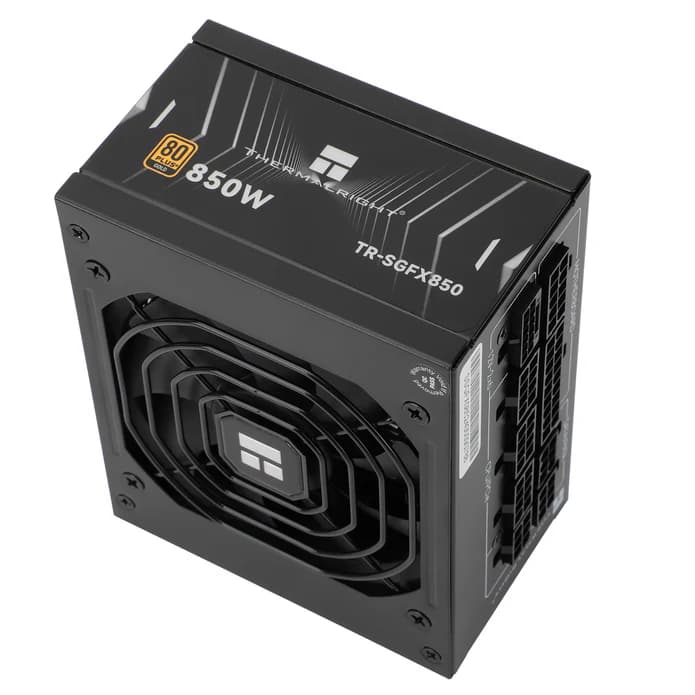 Блок питания 750W/ Power Supply Thermalright, 850W 80+ Gold (SFX, 3.1, PCIe 5.1, Full modular, 1x24(20+4)pin, 1xCPU 8(4+4)pin, 2xPCIe*2 8(6+2)pin, 1x12VHPWR PCIe 5.1 12+4pin 600mm, 3xSATA3, 3xMOLEX4pin, Active, 92x92mm, 100x125x64mm, APFC, OPP, OVP, OTP, OCP, SCP, UVP, black)