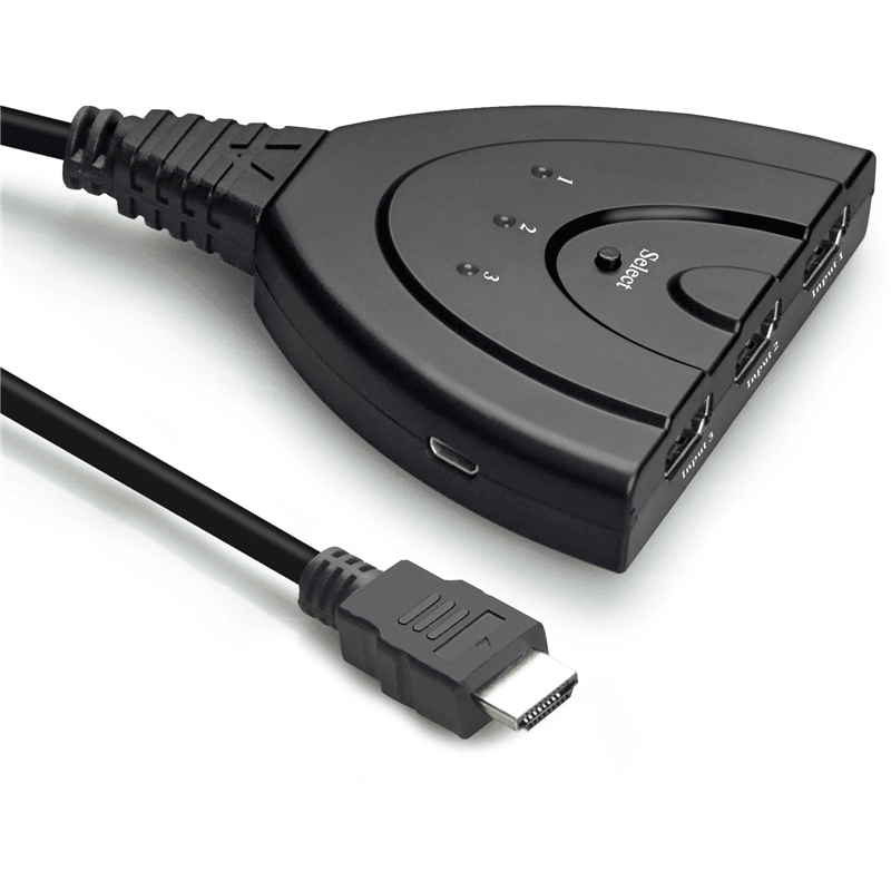 Переключатель HDMI, 3 устройства к 1 монитору, 1080p 60Hz, USB доп питание