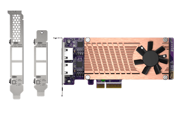 Плата расширения/ QNAP QM2-2P2G2T Expansion card 2 slots M.2 2280 NVMe. PCIe Gen3 x4 interface, 2x 2.5 GbE BASE-T.