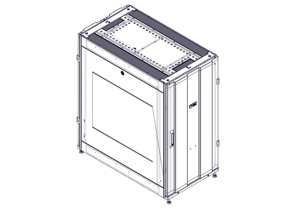 Шкаф Systeme Electric, серия Uniprom, 24U-600/1070, боковые панели 2шт, черный