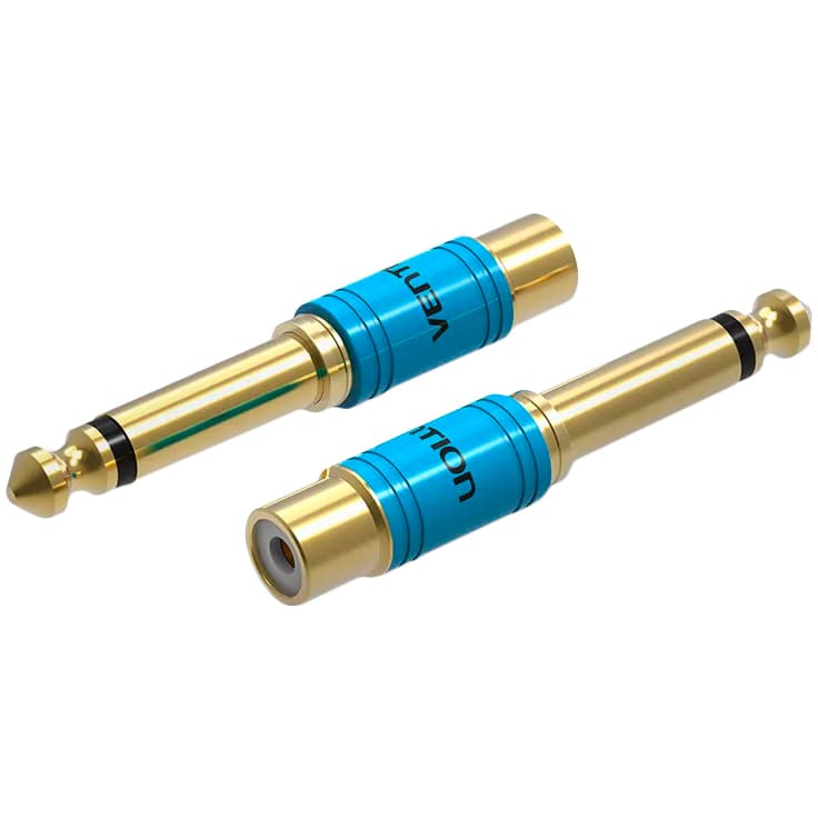 Переходник 6.3 Jack (M) - RCA (F), Vention VDD-C03