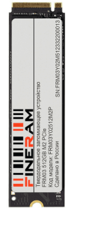 Твердотельный накопитель/ Fineram SSD FRM03, 1000GB, M.2(22x80mm), PCIe 3.0 x4, TLC, R/W 3300/3000MB/s, IOPs 1 300 000/1 300 000, TBW 750
