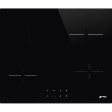 Варочная поверхность SMEG/ Варочная поверхность SMEG, 60 см, прямой край, 4 зоны нагрева, Hi-Light, 9 уровней мощности, автоматическое выключение, индикация остаточного тепла, таймер, бустер, сенсорное управление, цвет черный
