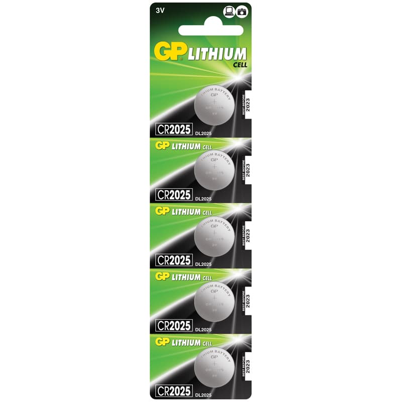 GP CR2025-7C(R)5 / CR2025-8C(R)5 / CR2025-2C5 (5 шт. в уп-ке)