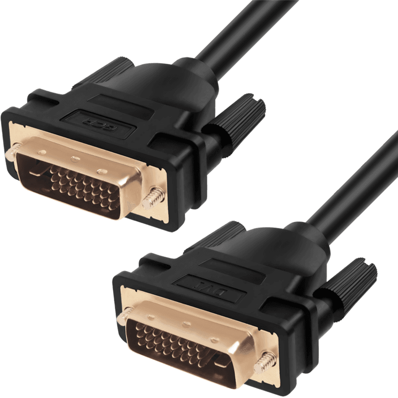 GCR PRO Кабель PROF 20.0m DVI-D, черный, GOLD, медь, ферритовые кольца, 28 AWG, DVI/DVI, 25M/25M, двойной экран