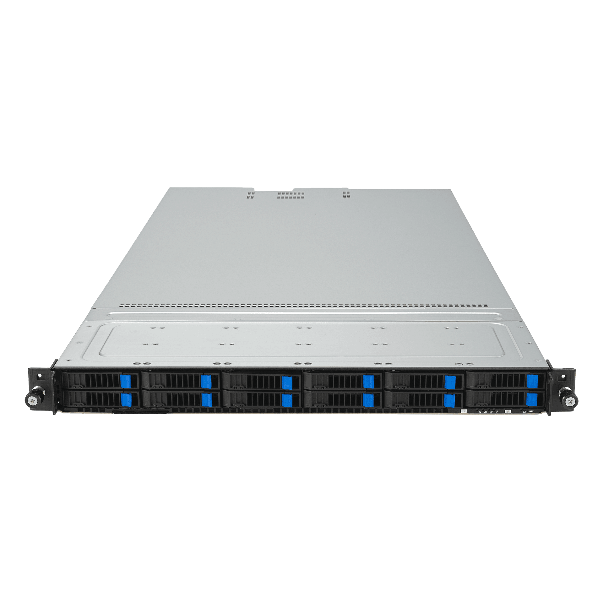 Серверная платформа/ ASUS RS501A-E12-RS12U, 1U, 1 x SP5 LGA6096 360W, 24 x DDR5 6400/4800*, 12x 2.5" NVMe hsb, 2 x M.2 22110, up to 3 PCIe Gen5 + 1 OCP3.0, up tp 2 single-wide GPU, 2 x 1GbE RJ-45 LAN, 1+1 1600W