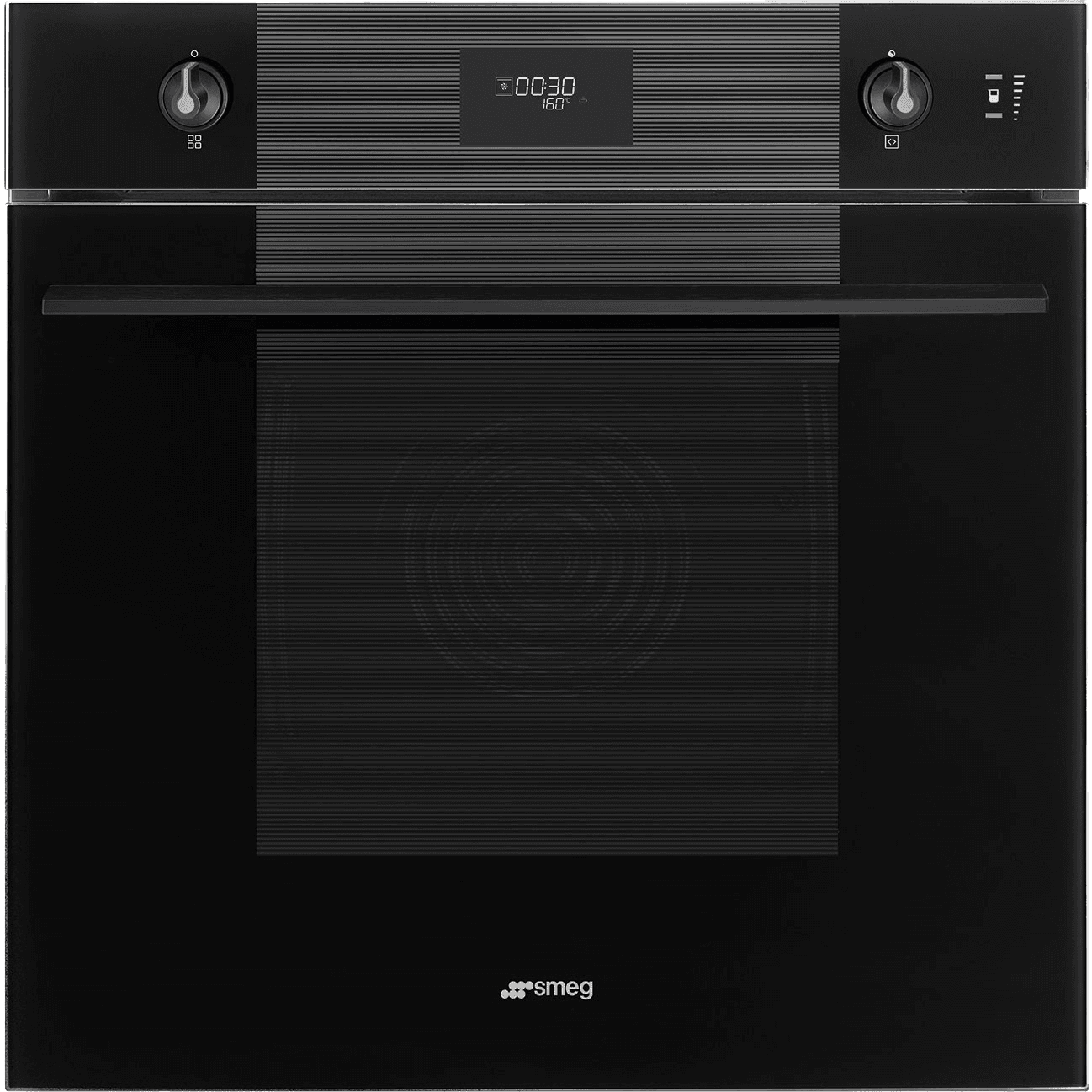 Встраиваемый духовой шкаф SMEG/ Многофункциональный духовой шкаф с пиролизом и пароувлажнением, 60 см, 11 функций, Black (черное стекло). Класс энергопотребления А+