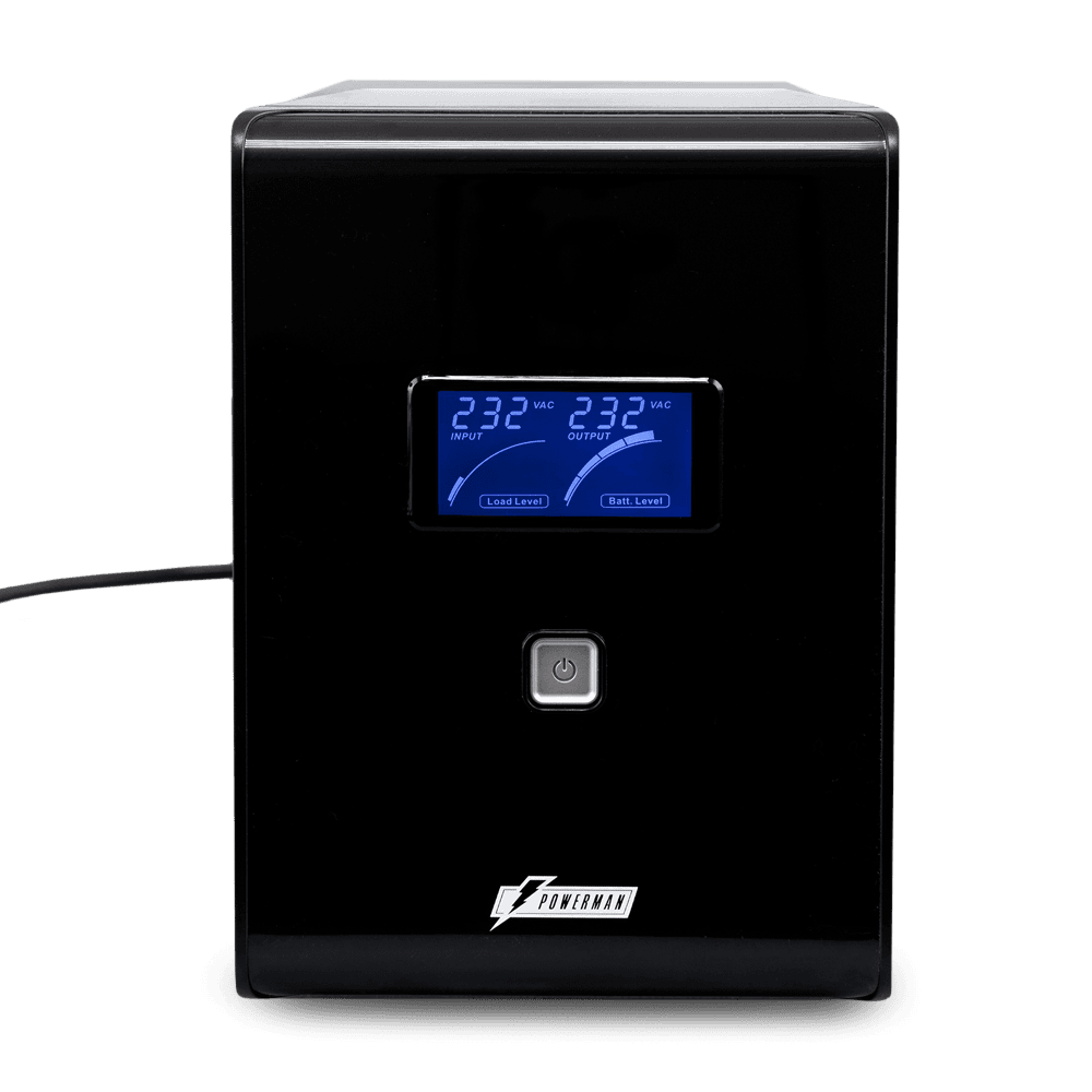 ИБП POWERMAN Smart Sine 2000, LCD, линейно-интерактивный, 2000ВА, 1400Вт, 4 евророзетки с резервным питанием, USB, батарея 12В 9Ач 2 шт., 380мм х 158мм х 198мм, 12.7 кг./ UPS POWERMAN Smart Sine 2000, LCD, line-interactive, 2000VA, 1400W, 4 eurosockets with backup power, USB, 12V 9Ah battery 2 pcs., 380mm x 158mm x 198mm, 12.7 kg.