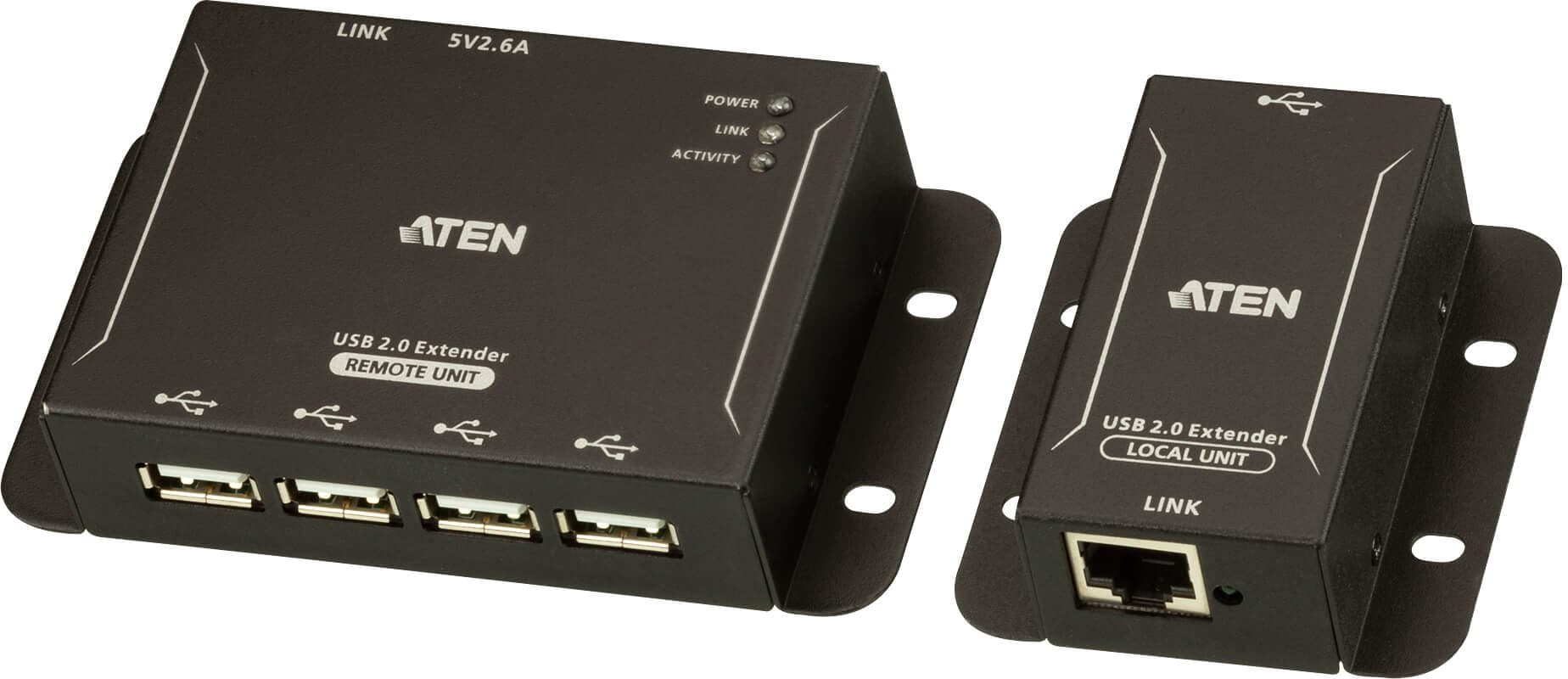 4-х портовый удлинитель, USB 2.0, 50 метр., CAT 5/ATEN/ 4-Port USB 2.0 CAT 5 Extender (up to 50m)