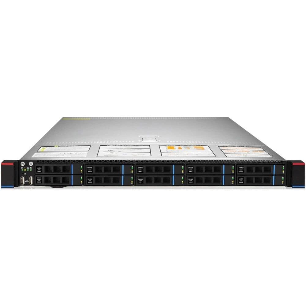 Серверная платформа/ Gooxi SL101-D10R-G3 1U 10bay server, 2pcs of riser cards 1300W 1+1 PSU EU power cable