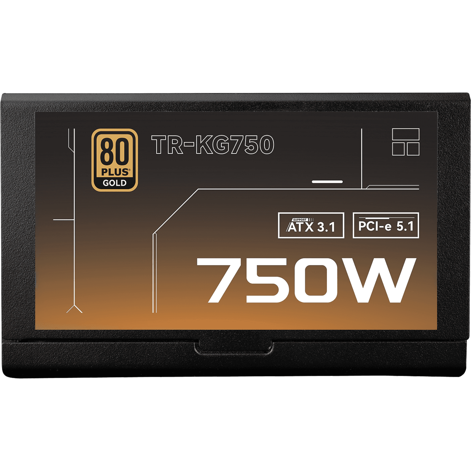 Блок питания 750W/ Power Supply Thermalright, 750W 80+ Gold (ATX, 3.1, PCIe 5.1, Full modular, 1x24(20+4)pin, 2xCPU 8(4+4)pin, 2xPCIe*2 8(6+2)pin, 1x12V-2x6, 8xSATA3, 3xMOLEX4pin, Active, 120x120mm, 150x140x86mm, APFC, OVP, UVP, SCP, OCP, OTP, OPP, black)