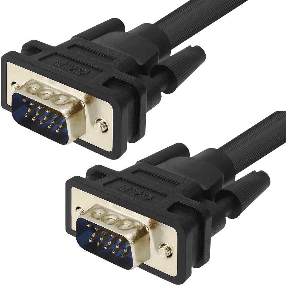 GCR PRO Кабель PROF Premium SVGA 5.0m чёрный, GOLD, медь, ферритовые кольца, OD8.0mm, 15M / 15M, 28/28 AWG, двойной экран