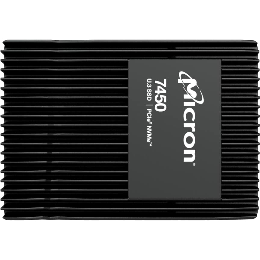 Серверные твердотельные накопители/ Micron SSD 7450 MAX, 3200GB, U.3(2.5" 15mm), NVMe, PCIe 4.0 x4, 3D TLC, R/W 6800/5300MB/s, IOPs 1 000 000/390 000, TBW 17500, DWPD 3 (12 мес.)