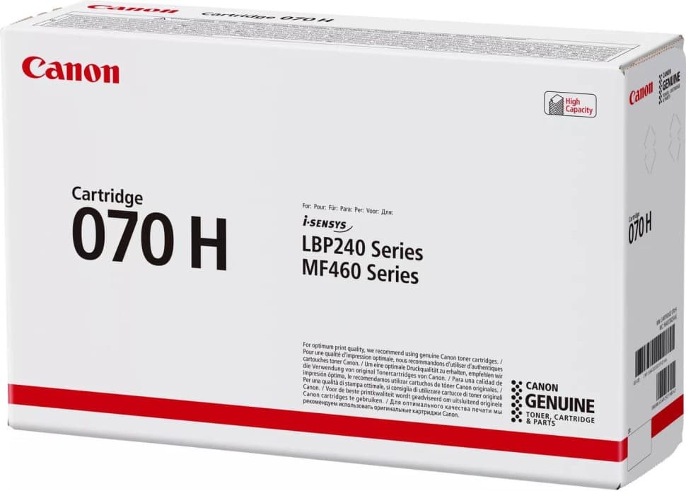 Canon 5640C002 Cartridge 070H Тонер-картридж для MF461w/463dw/465dw/LBP243dw/246dw Black (10200 стр.)