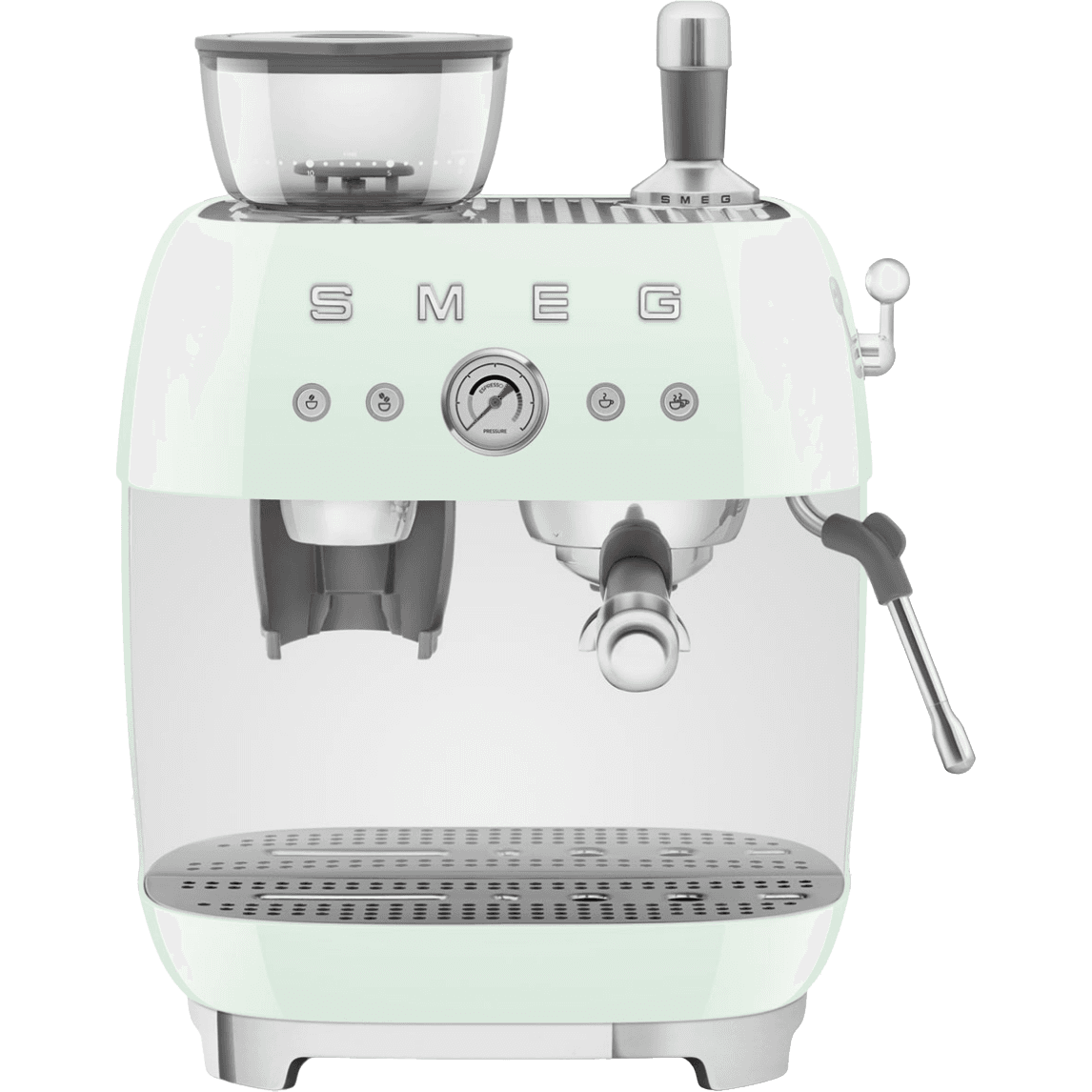 SMEG EGF03PGEU Кофемашина-эспрессо со встроенной кофемолкой, цвет пастельный зеленый