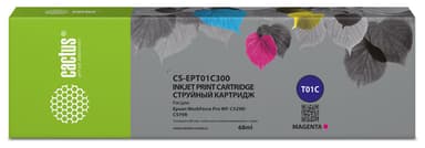 -/ Картридж струйный Cactus CS-EPT01C300 T01C3 пурпурный (68мл) для Epson WorkForce Pro WF-C529RDTW/C57