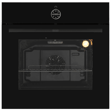 Встраиваемый духовой шкаф Delonghi/ Встраиваемый духовой шкаф Delonghi, объем 78 л, 12 режимов, конвекция, гриль, телескопические направляющие (1 уровень), цветной программатор, таймер, цвет черный