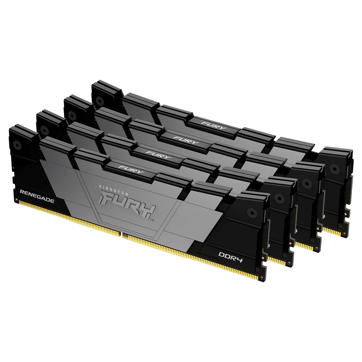 Память оперативная/ Kingston 128GB 3200MT/s DDR4 CL16 DIMM (Kit of 4) FURY Renegade Black