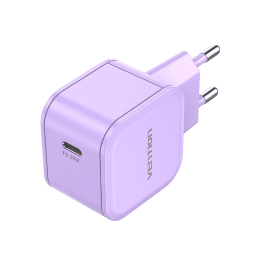Сетевое зарядное устройство Vention на 1 порт USB С 20W Фиолетовый, шт.