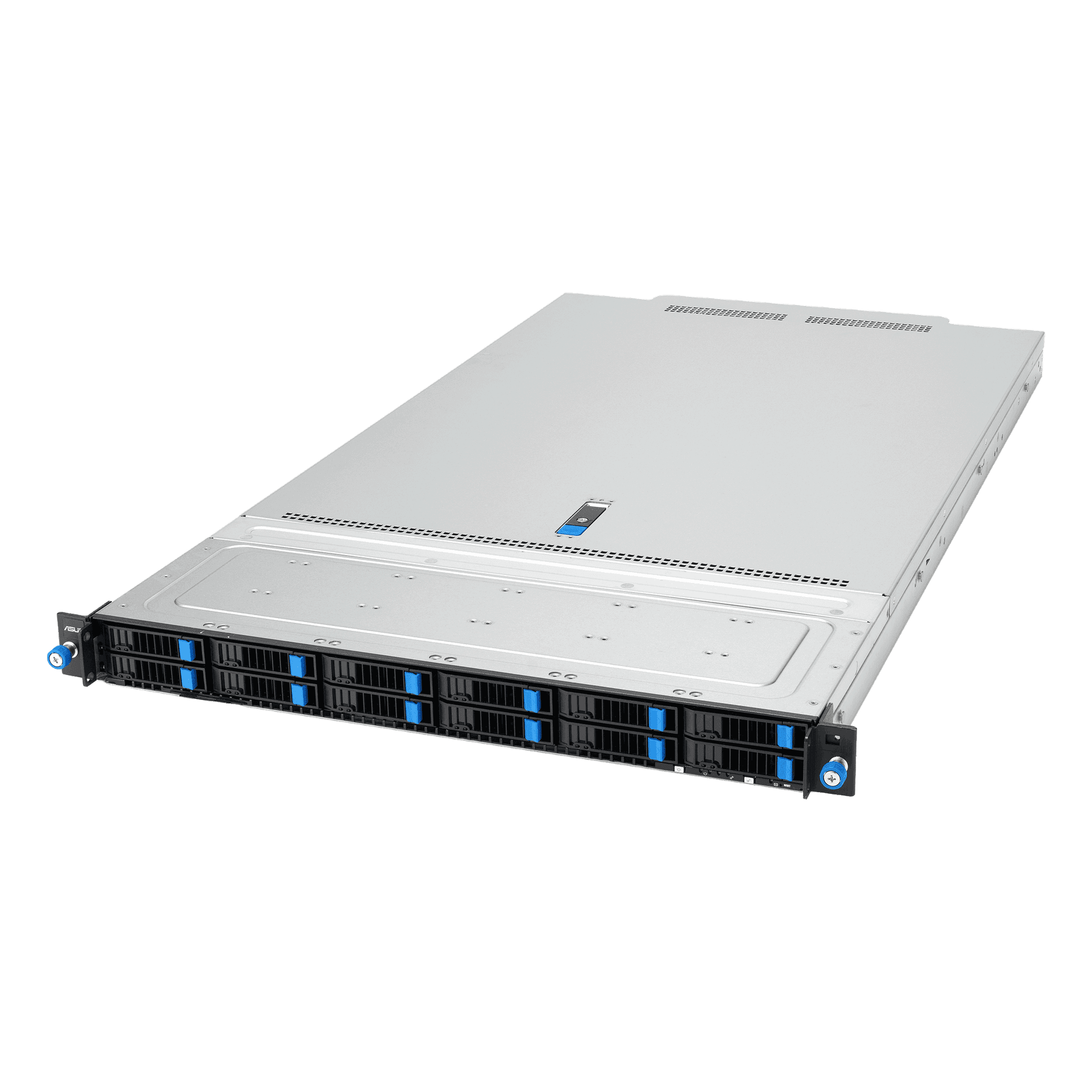 Серверная платформа/ ASUS RS700A-E13-RS12U, 1U, 2 x SP5 LGA6096 400W, 24x DDR5 6400, 12x 2.5'' NVMe hsb, 2x PCIex16+ 2x OCP3.0 x16, no LAN, 1+1 2000W