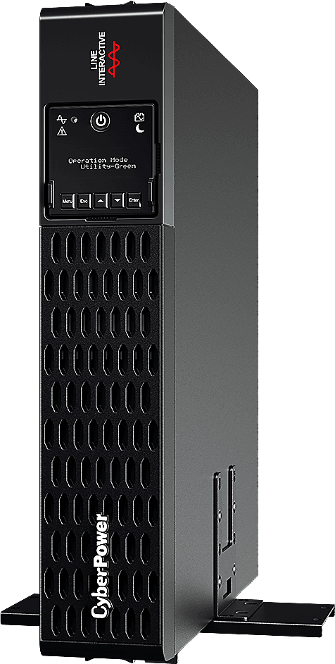 PR1000ERTXL2U - Источник бесперебойного питания, CyberPower, PR1000ERTXL2U, Мощность 1000ВА/1000Вт, PRIII-серия, Линейно-интерактивный, Стоечный 2U, LCD/Smart/BMS/USB/RS232/EPO/RJ11/RJ45/Serial/Сухие контакты, AVR: 159-288В, АКБ 12В/7Ач*4шт., Вых: 10xIEC C13, Чёрный