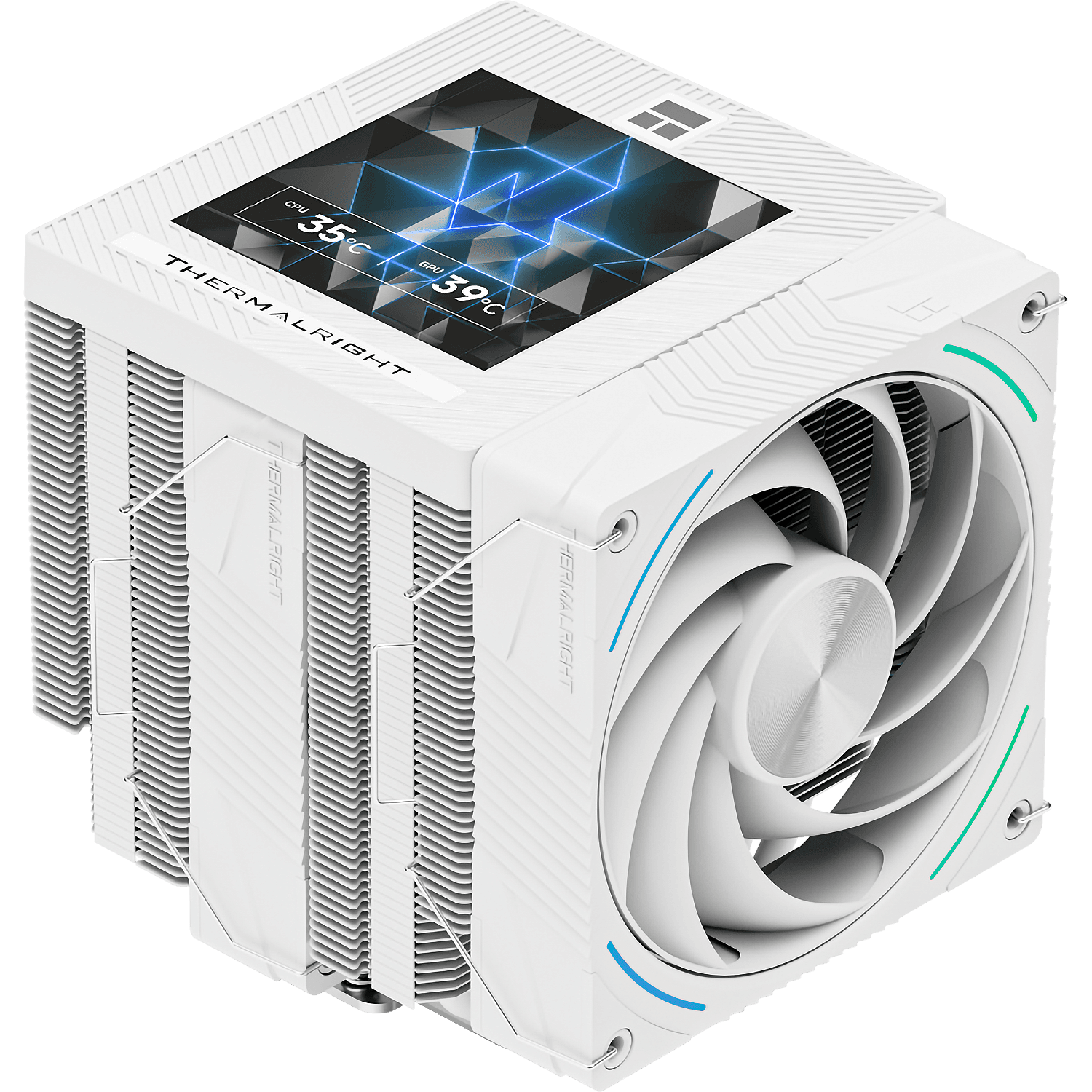 Кулер для процессора/ CPU Cooler Thermalright Phantom Spirit 120 Vision SNOW (4-pin PWM, LED, 160mm, Ni/CU, 7x6mm, ARGB, 2x120mm, 92CFM, 36dBA, 2150RPM, S: 1851, 1700, 1200, 115X, AM5, AM4, white)