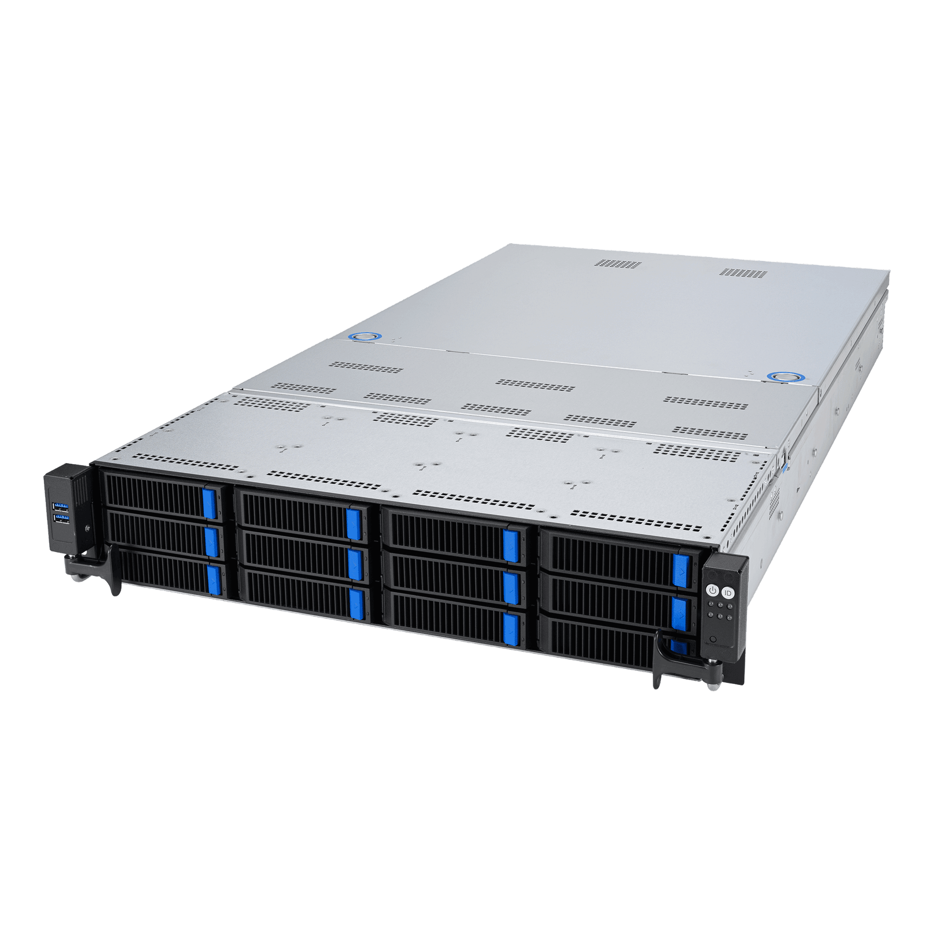 Серверная платформа/ ASUS RS720-E11-RS12U, 2U, 2 x LGA4677, 32 DIMM DDR5, 12=8 x NVMe/SAS*/SATA + 4 NVMe/SATA hs, 2 x M.2 slot, 2 x 10Gbe (X710) RJ45 port,Up to 8 slots PCIe 5.0, 1 x OCP 3.0, 1+1 1600W