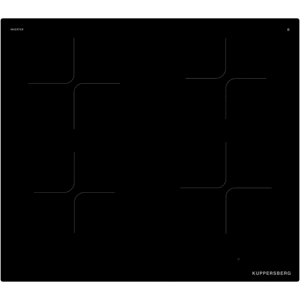 Варочная поверхность Kuppersberg/ Варочная поверхность Kuppersberg, индукционная, inverter, High-Tech, 60 см, пауза, таймер, блокировка панели управления, автоматическое отключение, бустер, 9 уровней мощности, прямые края, индикация остаточного тепла, сенсорное управление/invisible, цвет черный
