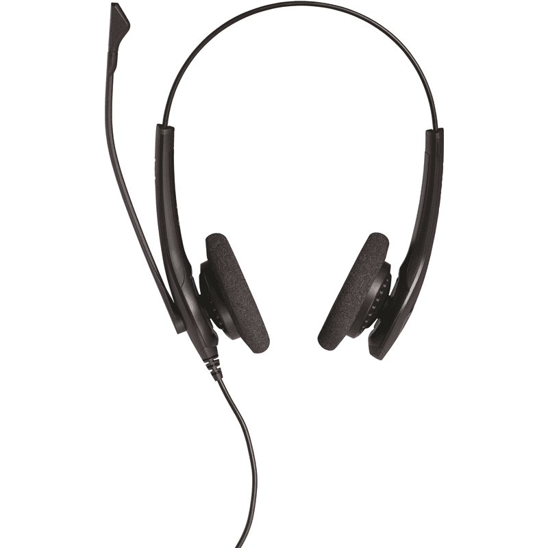 Наушники с микрофоном Jabra BIZ 1500 Duo QD черный 0.95м накладные оголовье (1519-0154)
