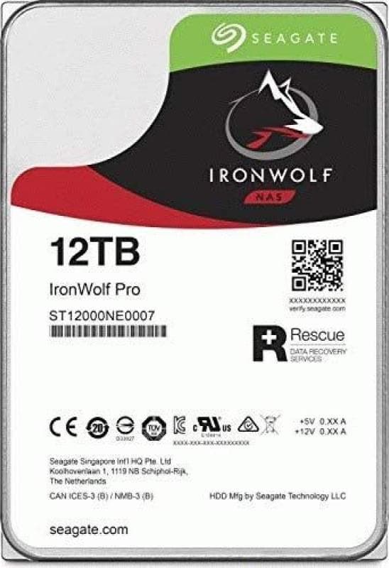 Жесткий диск/ RECERTIFIED HDD Seagate SATA3 12Tb IronWolf Pro NAS 7200 256Mb 1 year warranty RECERTIFIED