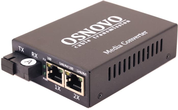 Оптический медиаконвертер Fast Ethernet OSNOVO OMC-100-21S5a