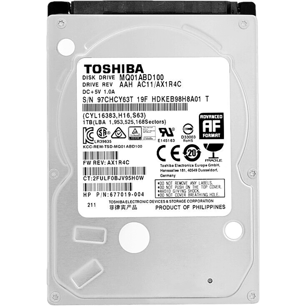 Жесткий диск Toshiba SATA-II 1Tb MQ01ABD100 (5400rpm) 8Mb 2.5"