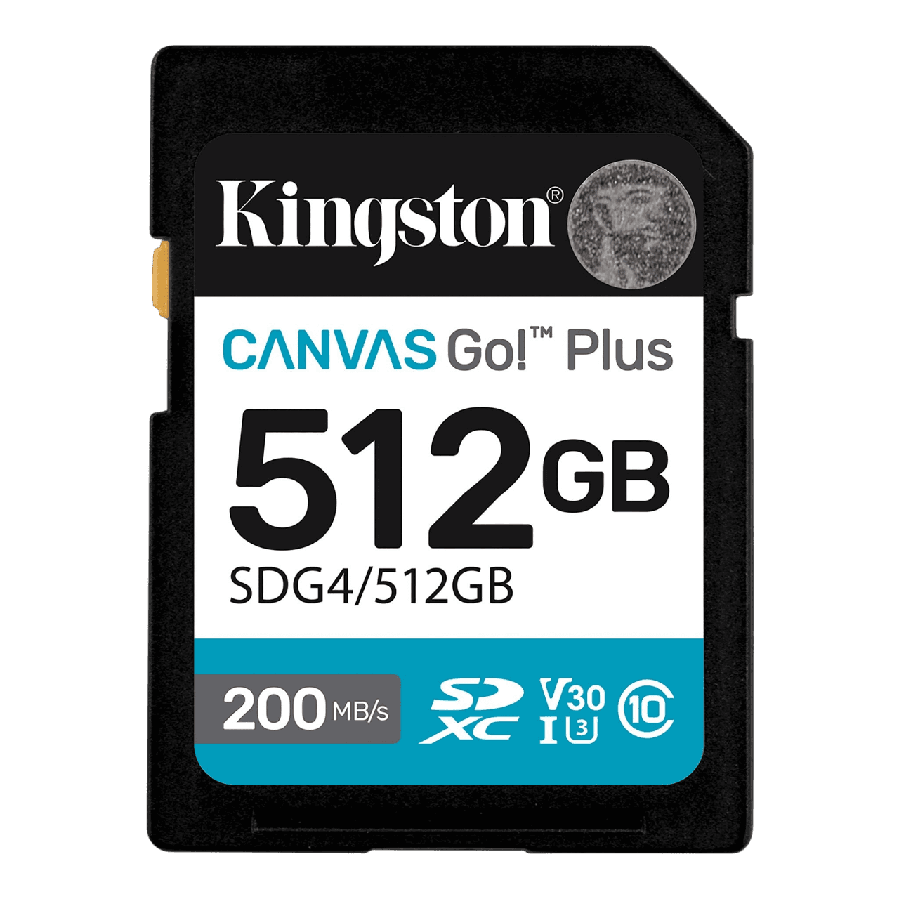 Карта памяти/ Kingston 512GB SDXC Canvas Go Plus Gen4 200MB/s C10 UHS-I U3 V30