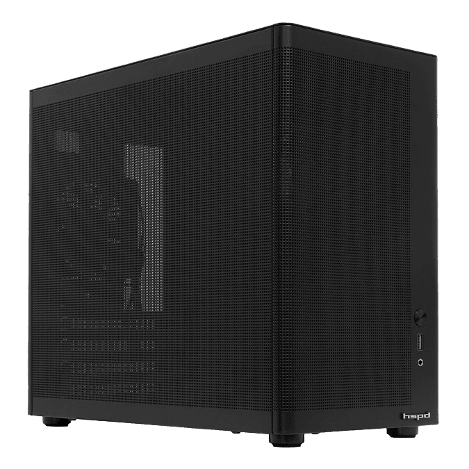 HSPD Корпус ПК M210 mATX/mITX Mesh Mid Tower черный без БП