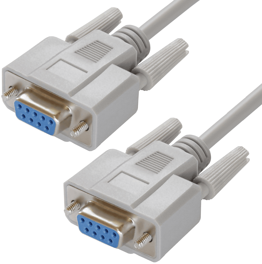 GCR PRO Кабель 5.0m серый, RS-232 DB9 F/DB9 F, 0-модемный, 30AWG, экран