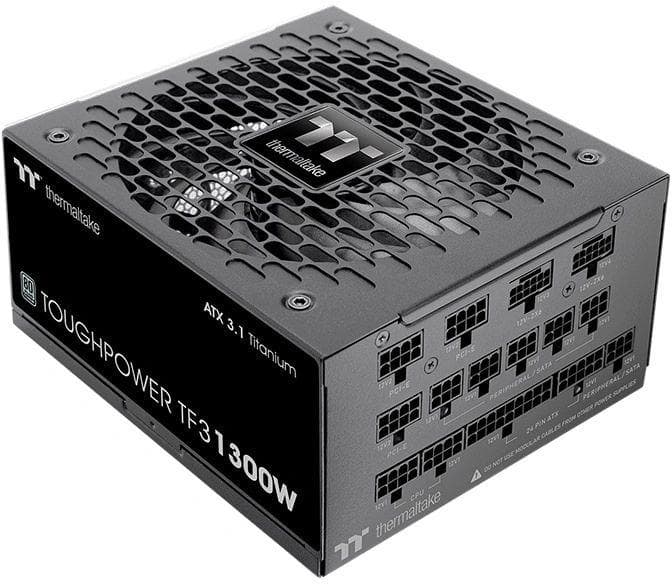 Блок питания Thermaltake ATX 1300W Toughpower TF1300 80+ titanium 24pin APFC 140mm fan color LED 12xSATA Cab Manag RTL