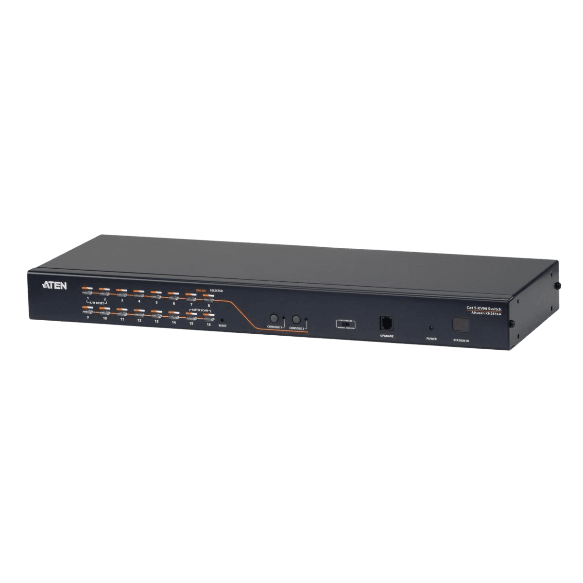 16-портовый КВМ-коммутатор высокой плотности с кабелем Cat 5/ATEN/ 16 Port Cat 5 High Density KVM SW W/POWER 2users