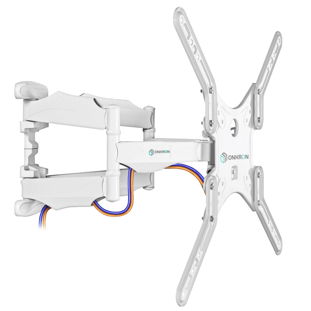 Кронштейн ONKRON/ 37-70" макс 400*400 наклон -2°/+10° поворот 140º, Макс нагрузка 36,4кг от стены: 42-452мм, белый
