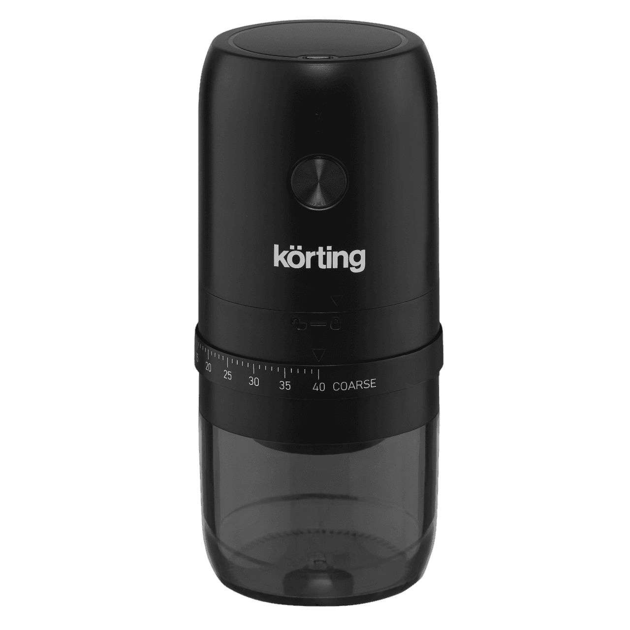 Кофемолка KORTING/ Кофемолка KORTING, беспроводная, максимальная загрузка 75 г, 40 уровней помола, конические керамические жернова, кнопочное управление, защита от перегрева, автодомол, цвет черный