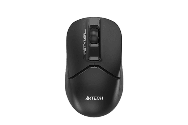 Мышь A4Tech Fstyler FG12S черный оптич. 1200dpi silent беспров. USB 3but (FG12S BLACK)